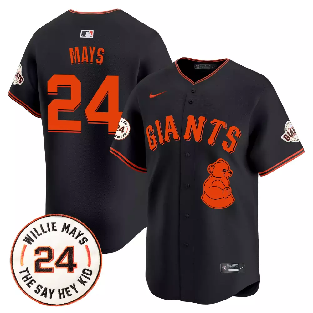 Willie Mays 2024 San Francisco Giants Black Men's Stitched Vapor Premier Jersey V4 | Limited Edition for Men, Women & Youth