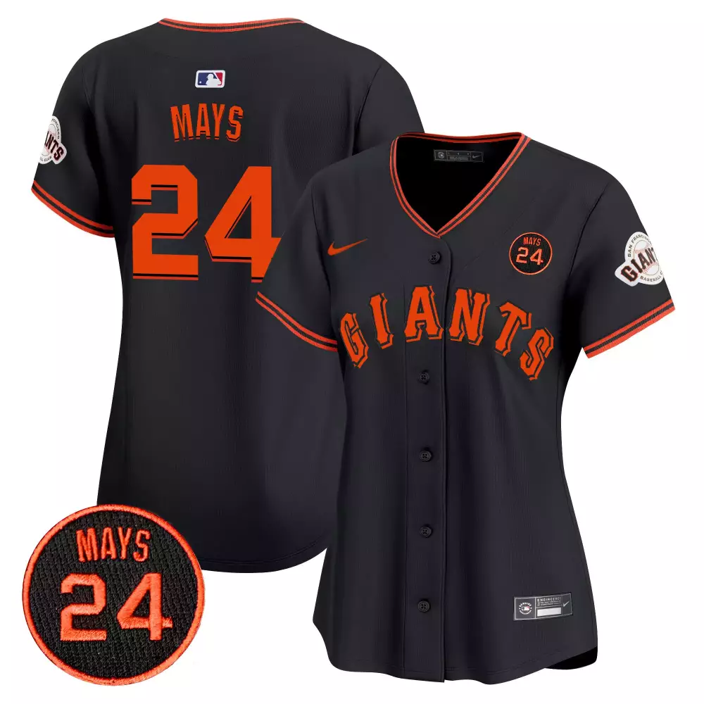 Willie Mays 2024 San Francisco Giants Black Women's Stitched Vapor Premier Jersey V3 | Limited Edition for Men, Women & Youth
