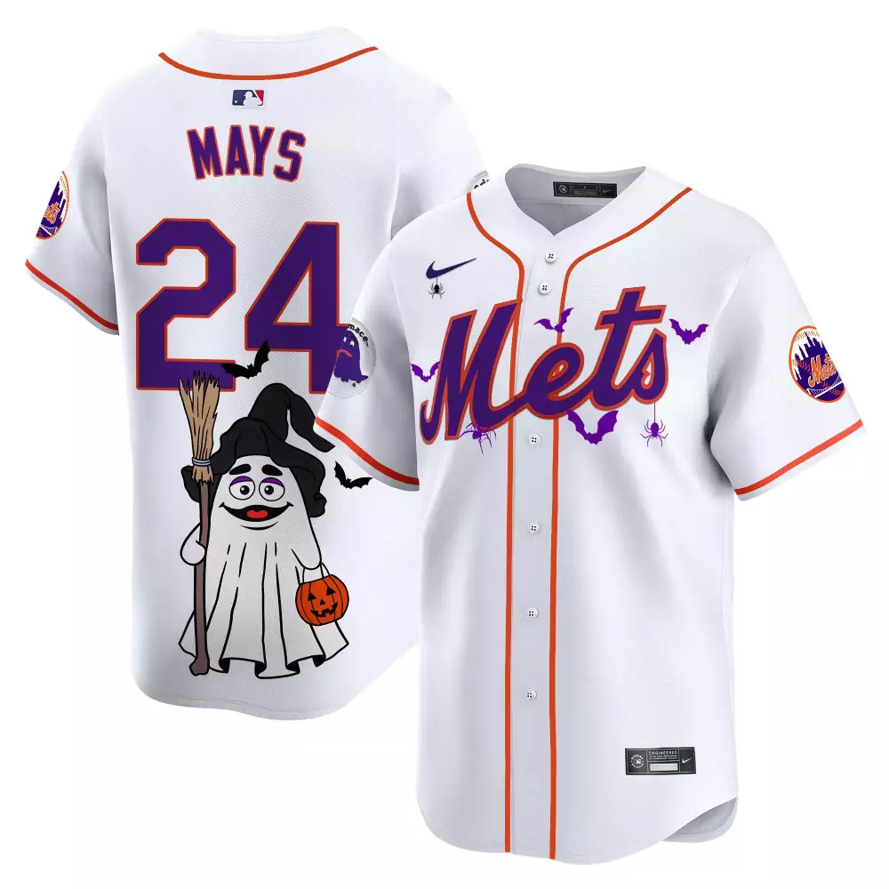 Willie Mays New York Mets White Unisex Jersey V2 | Grimace Halloween Stitched Vapor Premier Limited Edition | Fan Gear for All