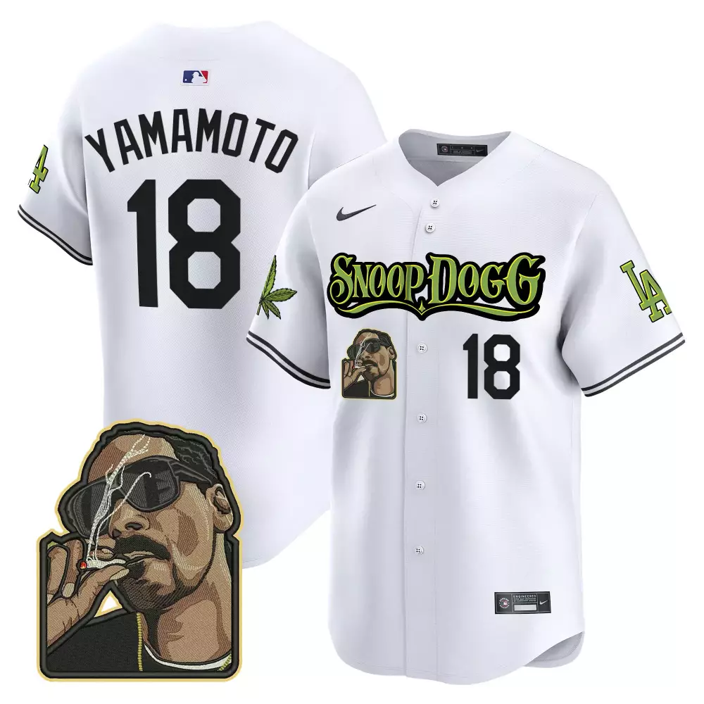 Yamamoto Dodgers Snoop Dogg Jersey | Stitched Vapor Premier Limited Edition | Fan Gear for Men, Women & Youth