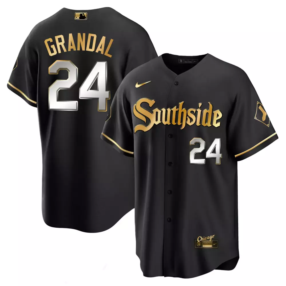 Yasmani Grandal Cool Black Limited Men's Chicago White Sox Jersey | Stitched Gold Edition | Perfect Gift Idea for Fans | For Men, Women & Youth