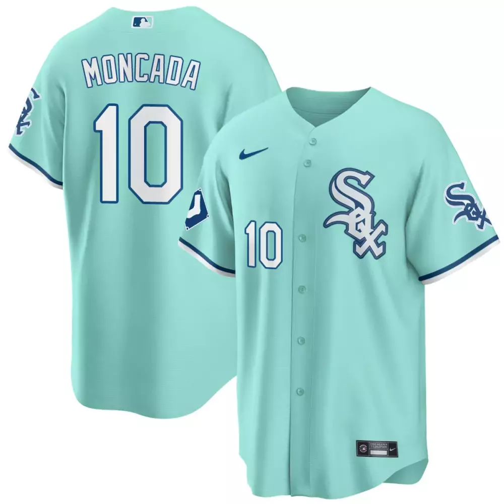 Yoan Moncada Chicago White Sox Men's Cool Base Teal Collection Jersey | All Stitched Fan Gear | For Men, Women & Youth