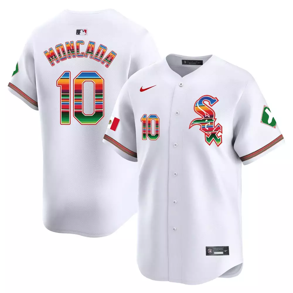 Yoan Moncada White Chicago White Sox Mexico Limited Edition Jersey V2 | Stitched Fan Gear | For Men, Women & Youth