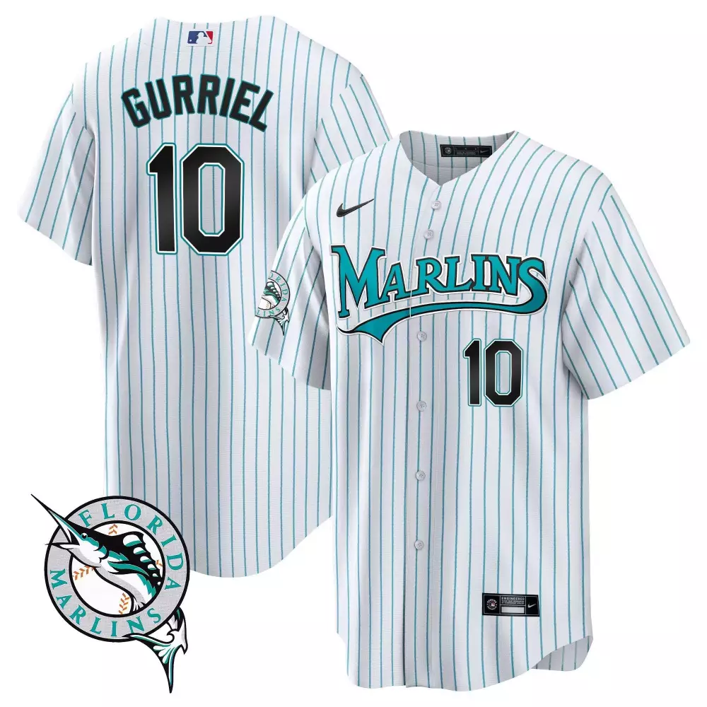 Yuli Gurriel Men's Miami Marlins Throwback Flex Base Jersey | All Stitched | For Men, Women & Youth