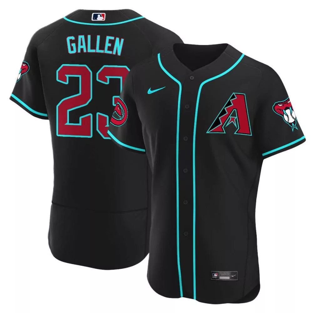Zac Gallen 2024 Black Alternate Jersey | Stitched Flex Base | Fan Gear for Men, Women & Youth