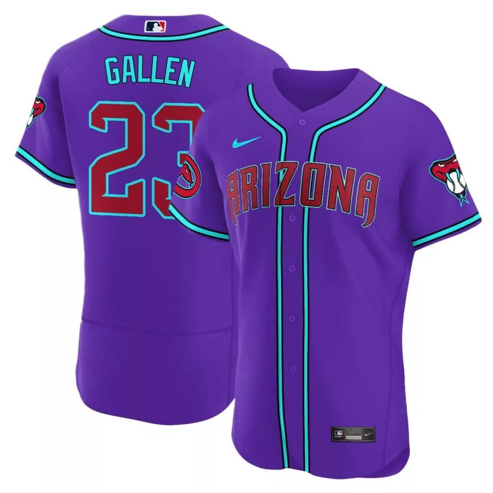 Zac Gallen 2024 Arizona Diamondbacks Purple Flex Base Jersey V2 | Stitched Fan Gear | For Men, Women & Youth