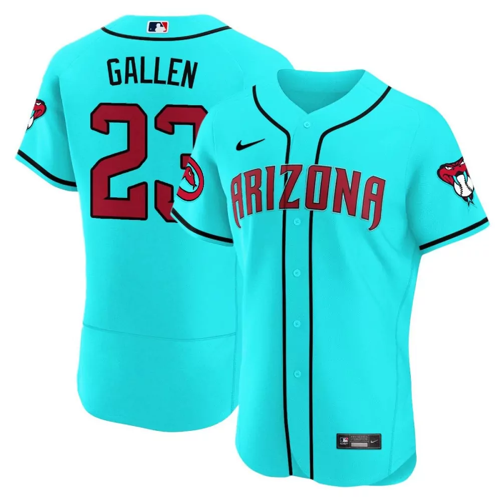 Zac Gallen 2024 Arizona Diamondbacks Teal Flex Base Jersey V2 | Stitched Fan Gear | For Men, Women & Youth