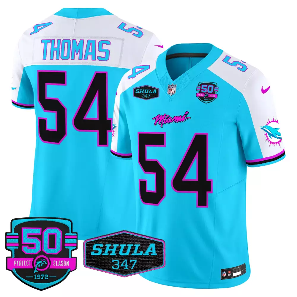 Zach Thomas Aqua Alternate Men's Miami Dolphins Miami Vice Vapor Limited Jersey V4 | All Stitched | Essential Fan Gear | For Men, Women & Youth