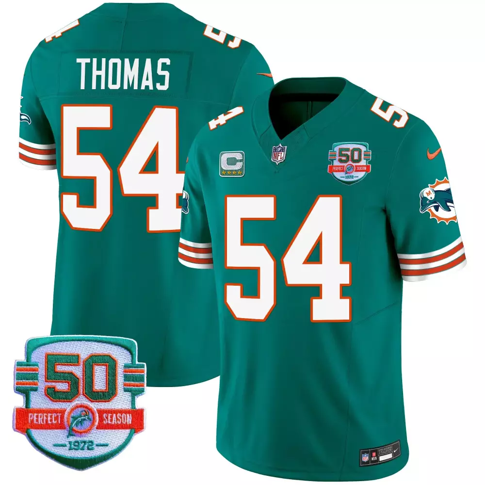 Zach Thomas Aqua Miami Dolphins Throwback Jersey V2 | Stitched Vapor Limited Edition | Fan Gear for Men, Women & Youth