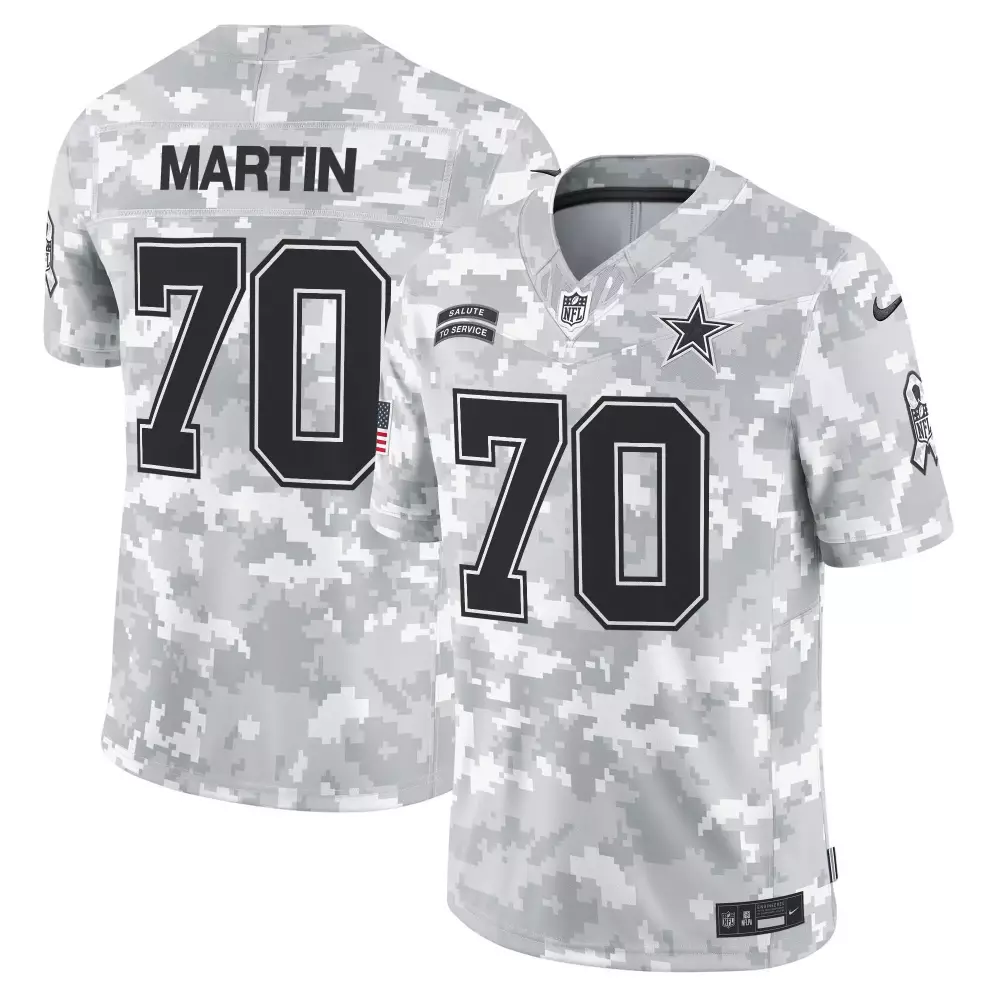 Zack Martin Dallas Cowboys 2024 Salute to Service Vapor Limited Jersey | Arctic Camo | All Stitched Fan Gear for Game Day | For Men, Women & Youth