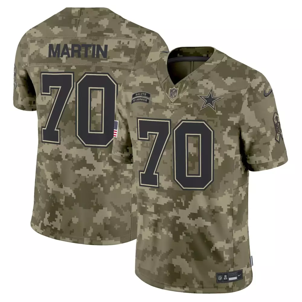 Zack Martin Olive Camo Dallas Cowboys 2024 Salute to Service Jersey | Limited Edition for Men | For Men, Women & Youth