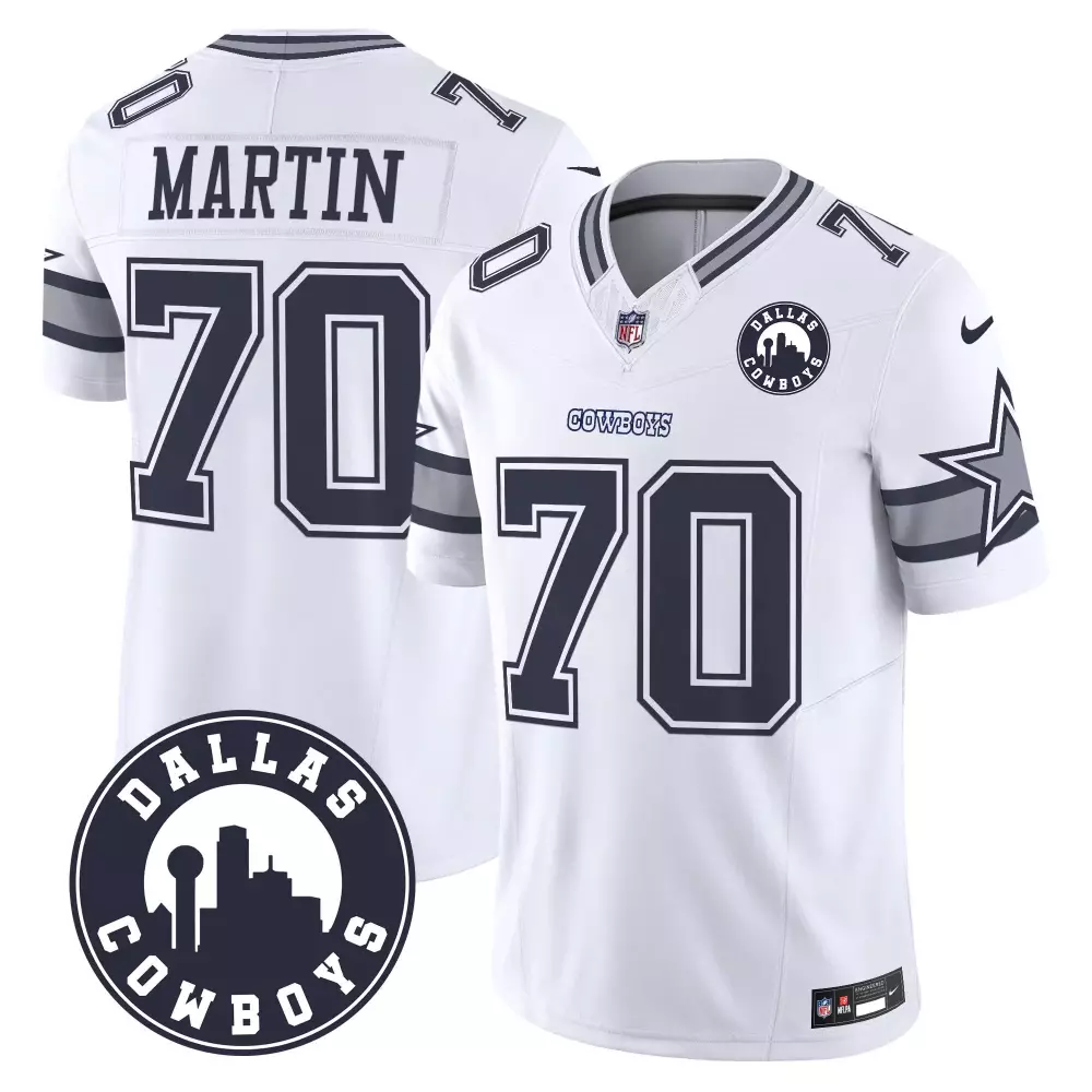 Zack Martin White Dallas Cowboys 2025 Vapor Limited Jersey | Stitched City Patch | Fan Gear for Men, Women & Youth