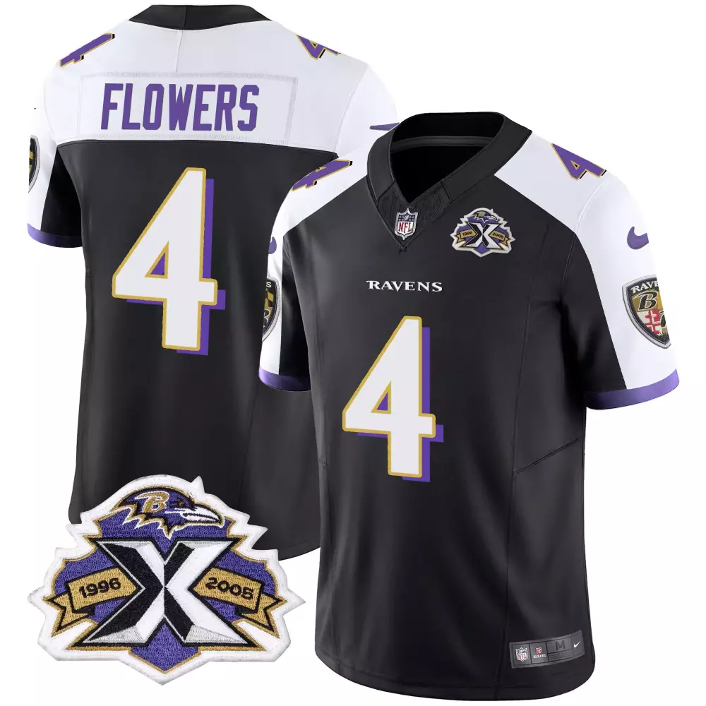 Zay Flowers Baltimore Ravens 2005 Throwback Jersey | Men's Black Stitched Vapor Limited Edition | For Men, Women & Youth