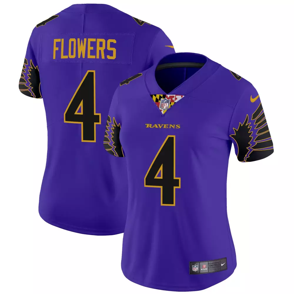Zay Flowers Baltimore Ravens Purple Limited Women's Special Jersey | Stitched Design | Fan Gear for Women & Youth