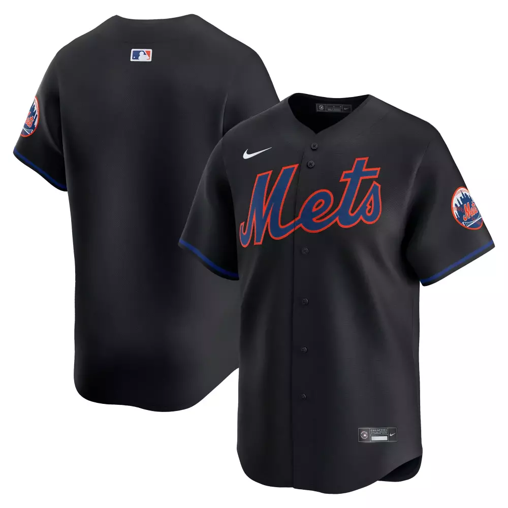 new york mets nike alternate limited jersey black