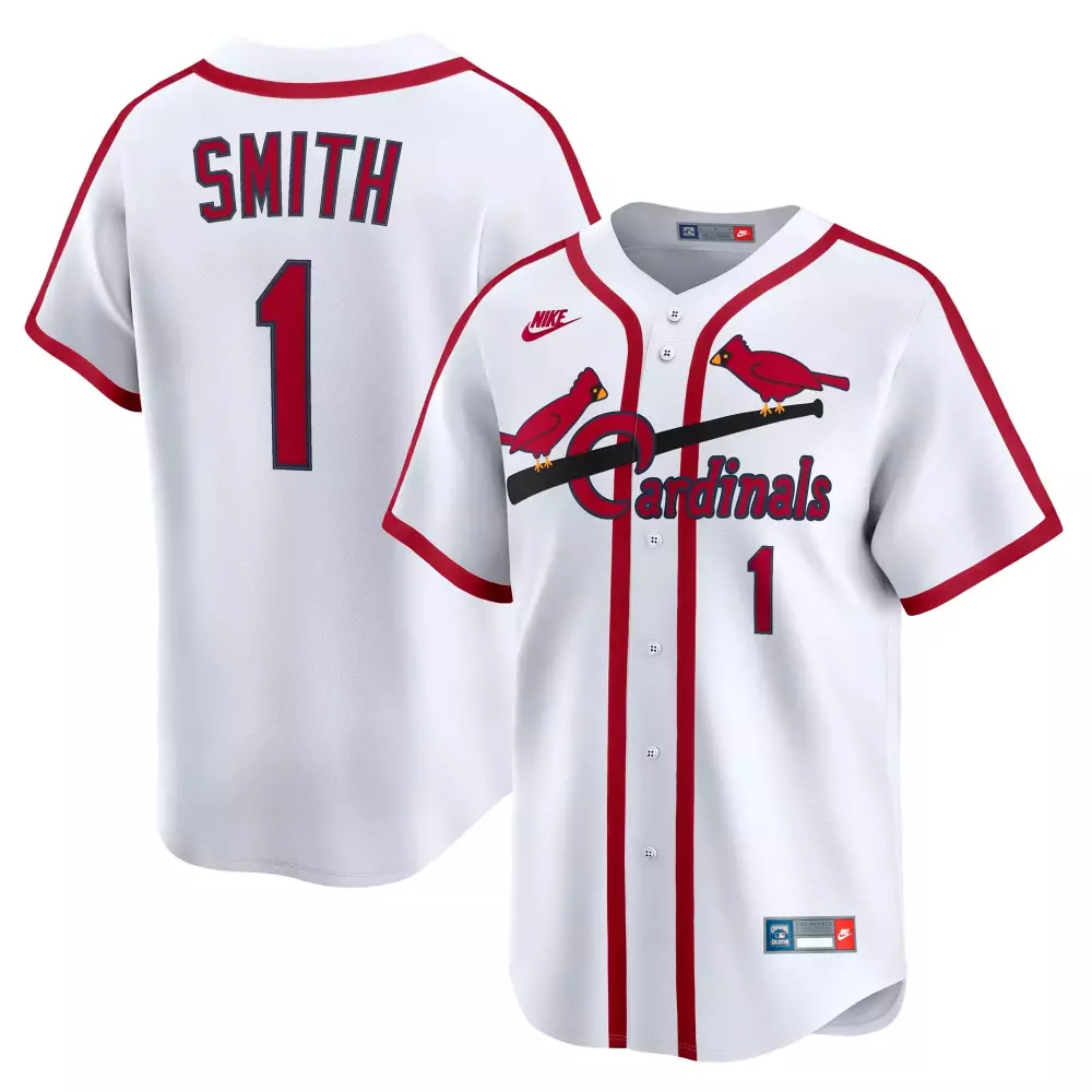 ozzie smith st louis cardinals nike throwback cooperstown collection limited jersey blue 1