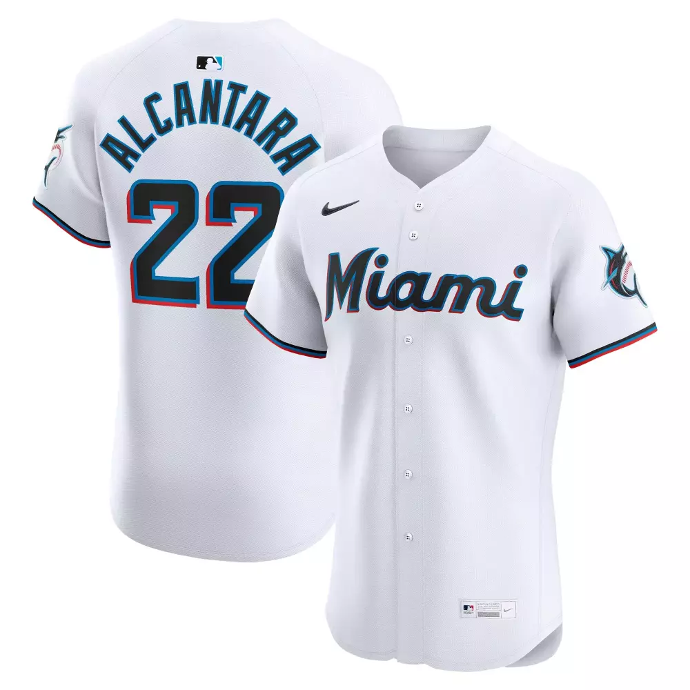 sandy alcantara miami marlins nike home elite jersey white