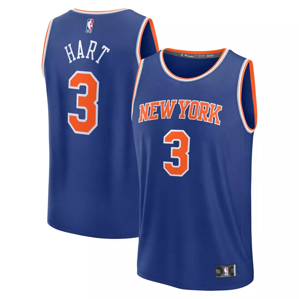 josh hart new york knicks fanatics fast break replica player jersey icon edition blue
