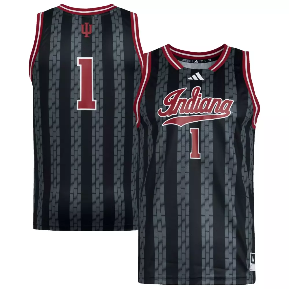 1 indiana hoosiers adidas replica swingman jersey black