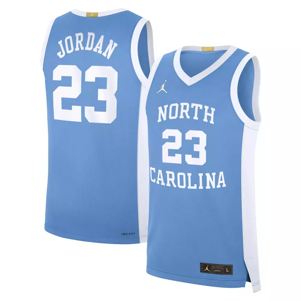 Custom North Carolina Tar Heels  Brand Road Replica Basketball Basketball Jersey – Light Blue