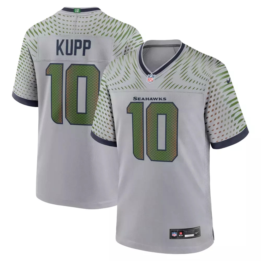 cooper kupp seattle seahawks nike 2025 rivalries collection game jersey wolf gray
