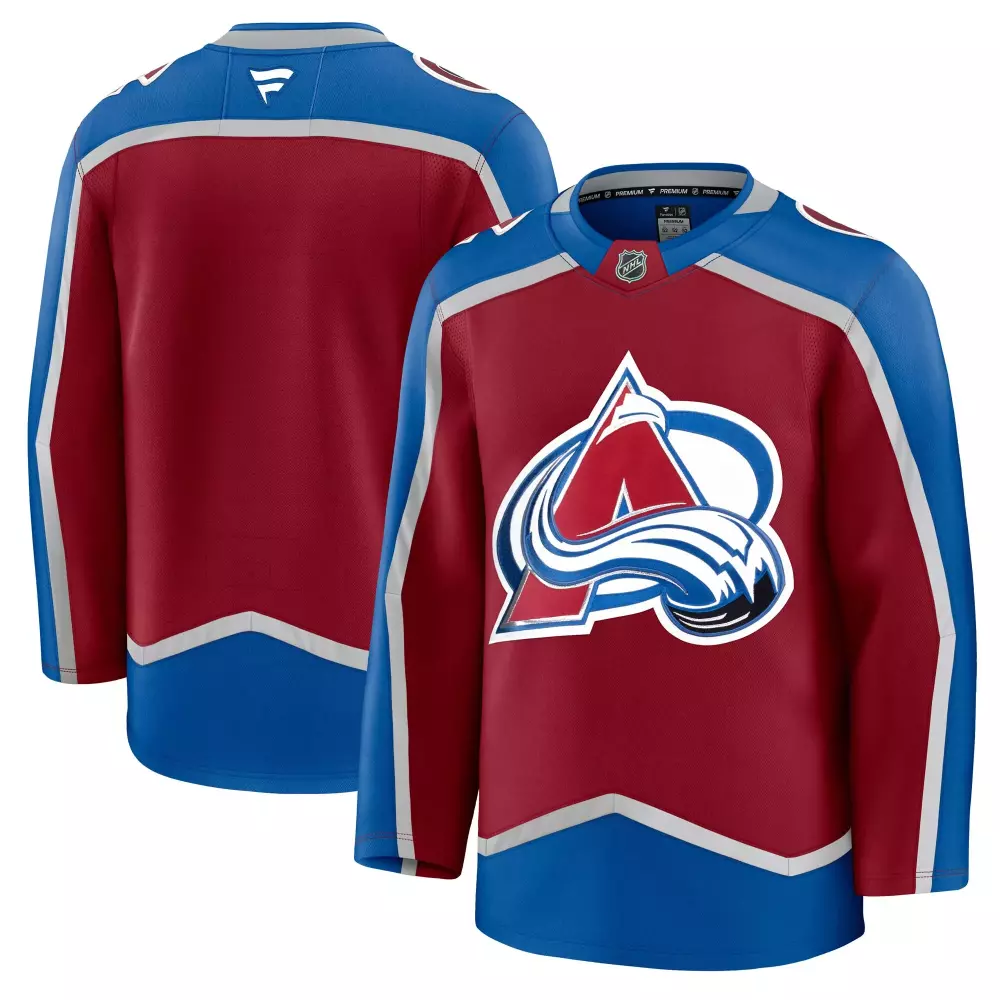 colorado avalanche fanatics home premium jersey burgundy