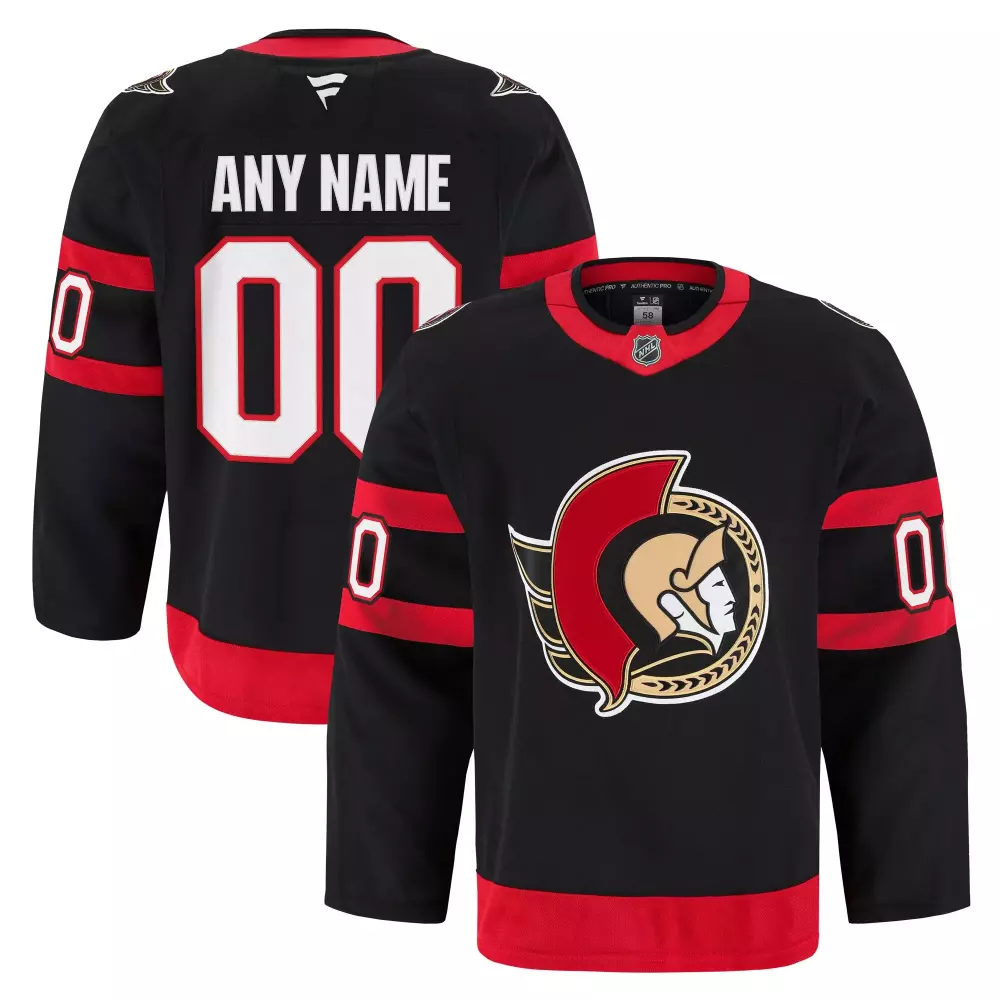 Personalized Ottawa Senators  Fanatics Home Authentic Pro Custom Hockey Jersey – Black