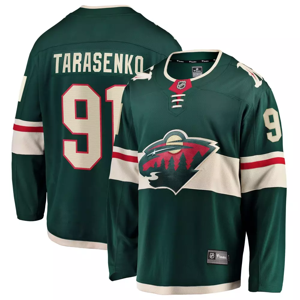 Customizable Minnesota Wild  Vladimir Tarasenko Fanatics Home Breakaway Hockey Jersey – Green